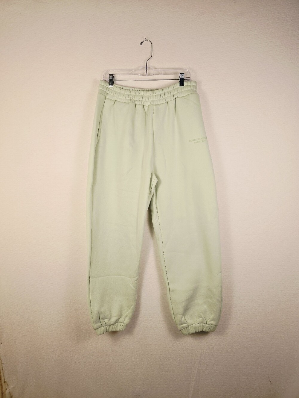 Comfrt Pastel Edition Green Elastic Waist Thick Sweatpants W/Pockets. Ladies XL - Picture 2 of 8